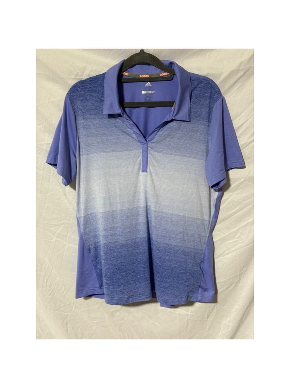 Women's Adidas Golf Polo Shirt Size L Purple Short Sleeve